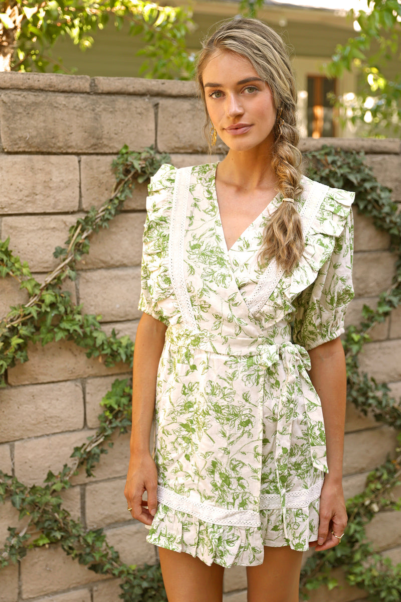 Dina Printed Wrap Dress - FINAL SALE
