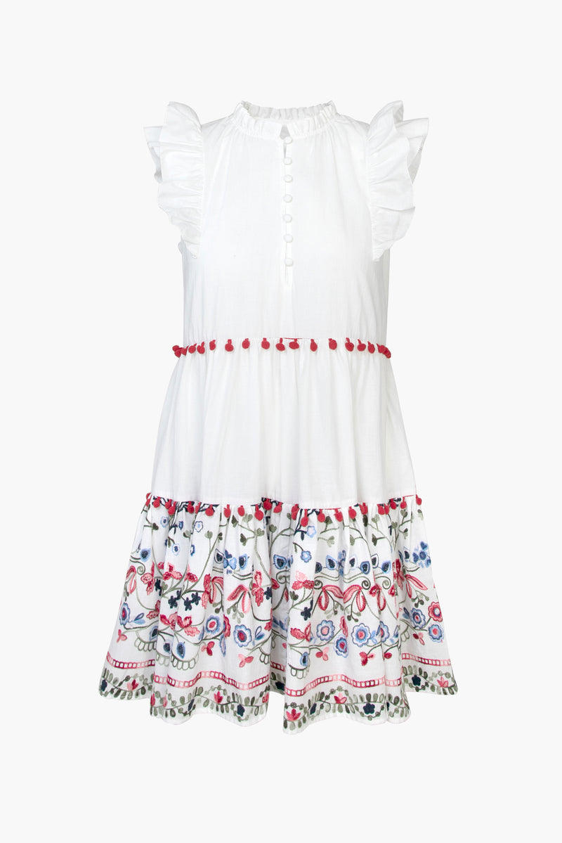 Rina Embroidered Cotton Dress