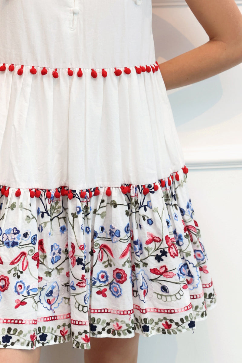 Rina Embroidered Cotton Dress