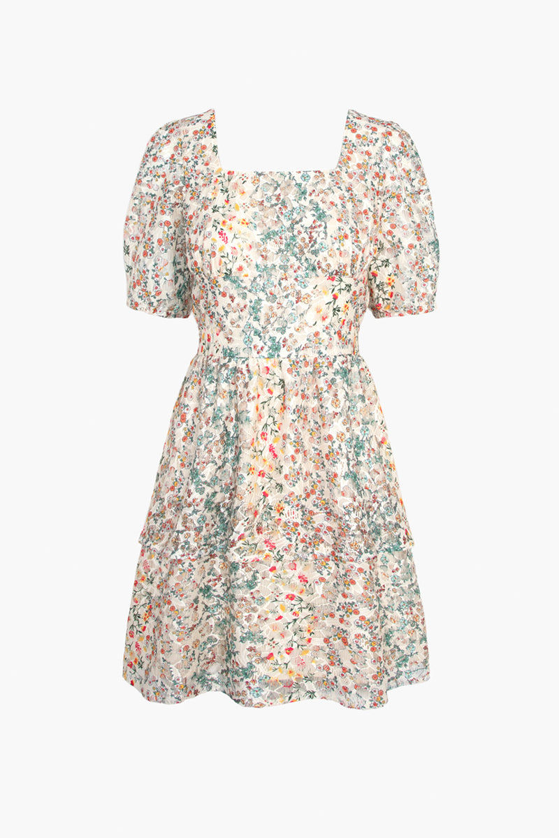 Liz Printed Lace Tiered Dress - FINAL SALE