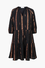 Rihana Cotton Gauze Metallic Popover Dress